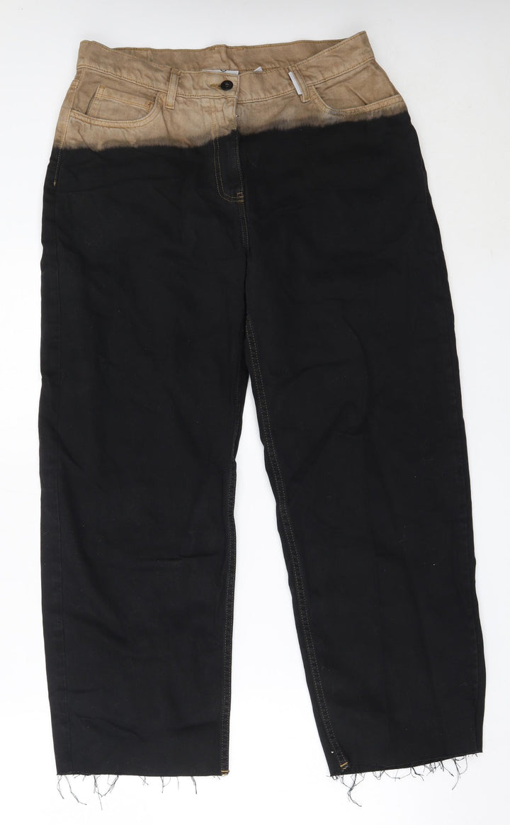COLLUSION Womens Black  Cotton Mom Jeans Size 32 in L30 in Regular