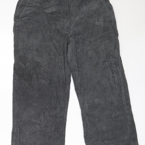 Mango Womens Grey  Cotton Cropped Trousers Size L L22.5 in Regular