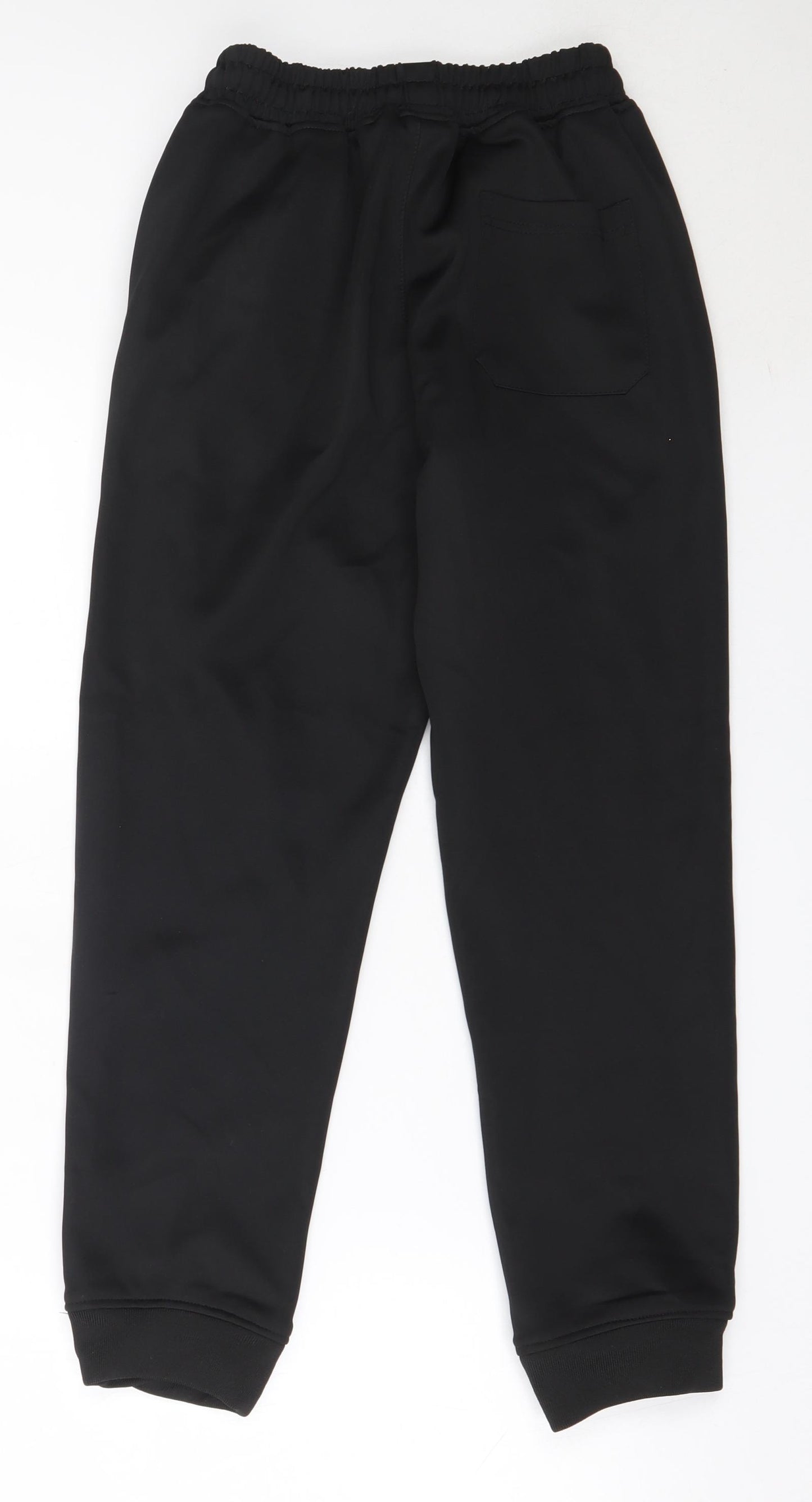 Preworn Boys Black  Polyester Jogger Trousers Size M L25 in Regular
