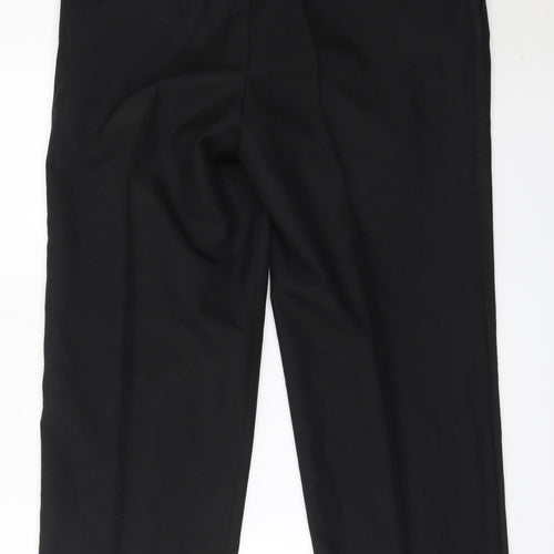 Marks and Spencer Mens Black  Polyester Trousers  Size 38 in L29 in Regular
