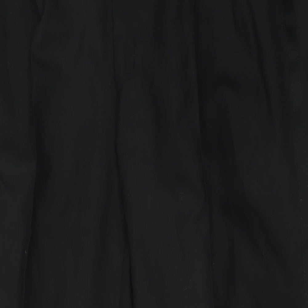 Marks and Spencer Mens Black  Polyester Trousers  Size 38 in L29 in Regular