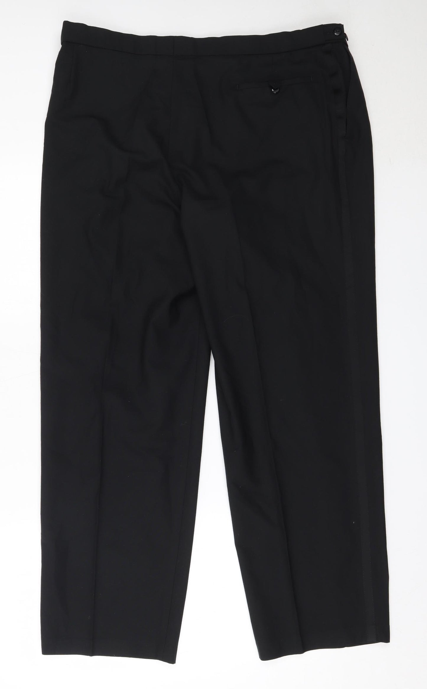 Marks and Spencer Mens Black  Polyester Trousers  Size 40 in L30 in Regular
