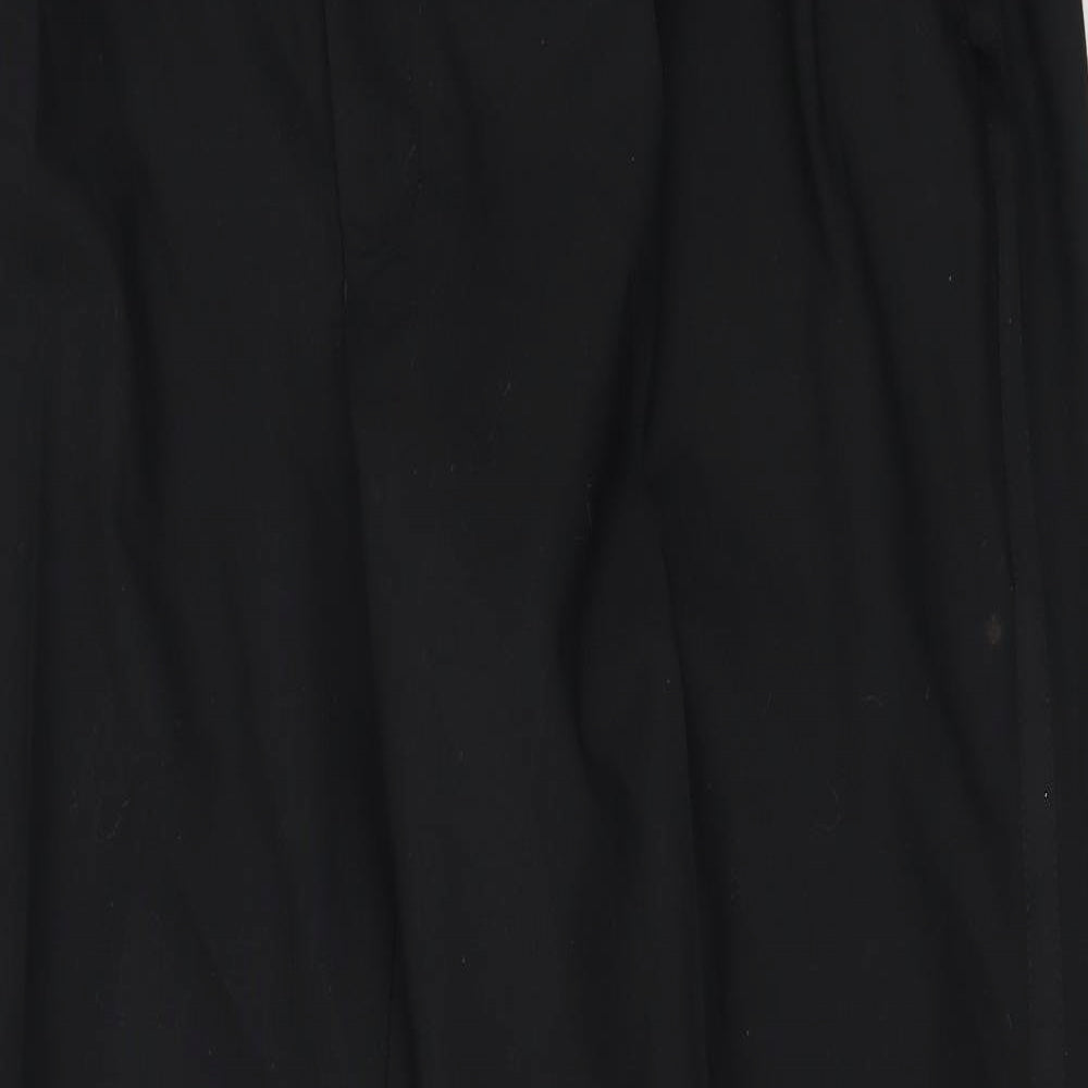 Marks and Spencer Mens Black  Polyester Trousers  Size 40 in L30 in Regular
