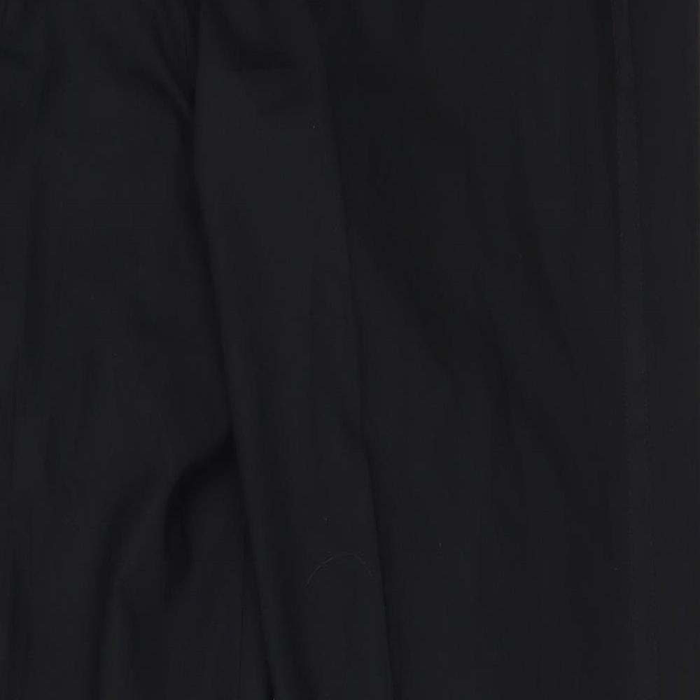 Marks and Spencer Mens Black  Polyester Trousers  Size 40 in L30 in Regular