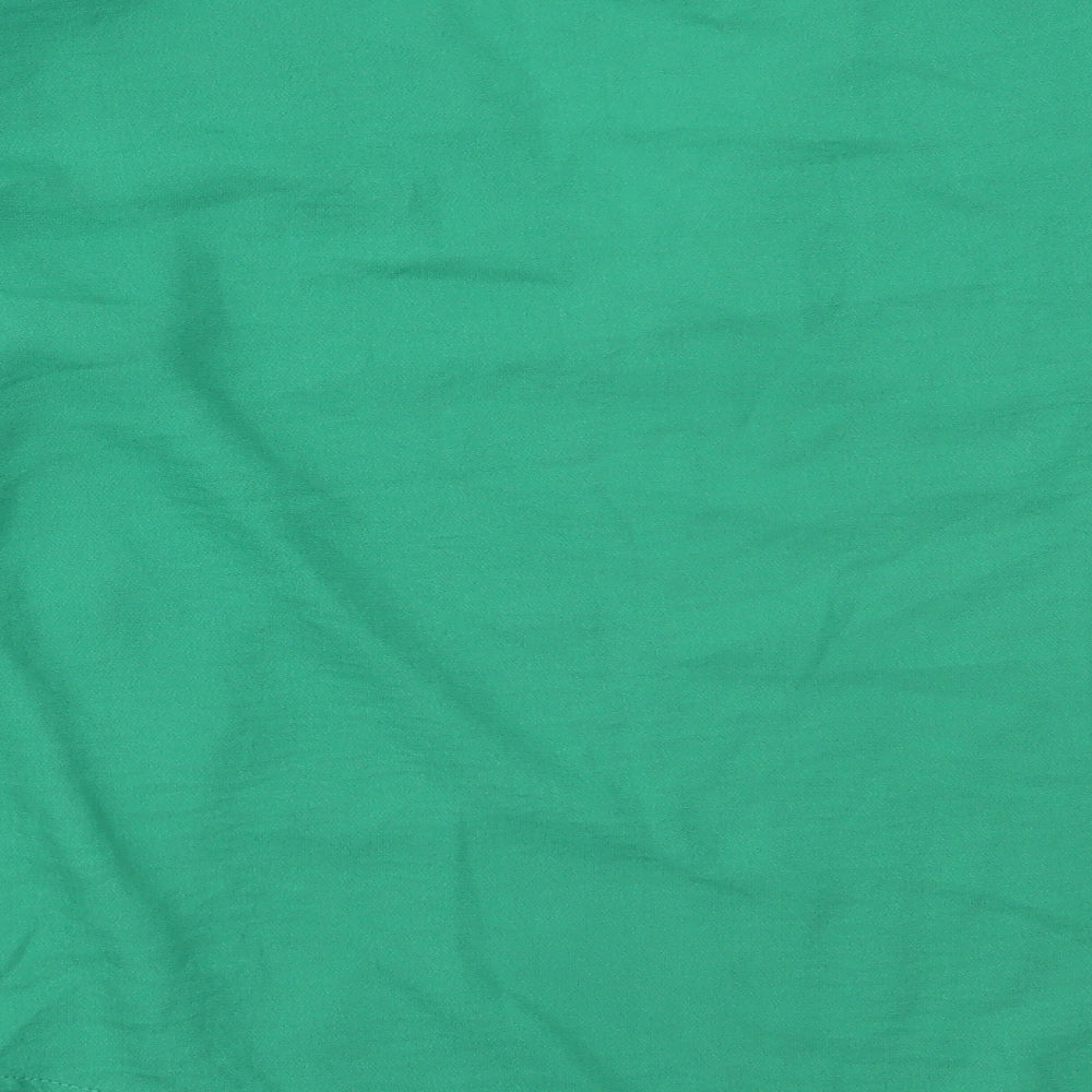 In the Style Womens Green  Polyester Basic Blouse Size 14 V-Neck