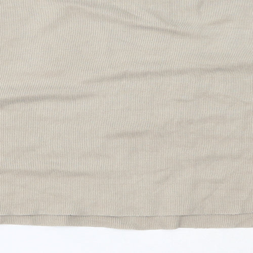 Zara Womens Beige Round Neck  Acrylic Pullover Jumper Size L