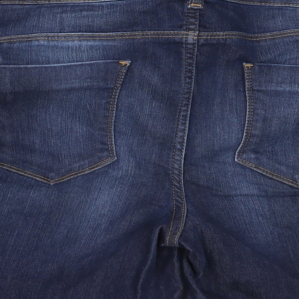 NEXT Womens Blue  Cotton Hot Pants Shorts Size 12  Regular