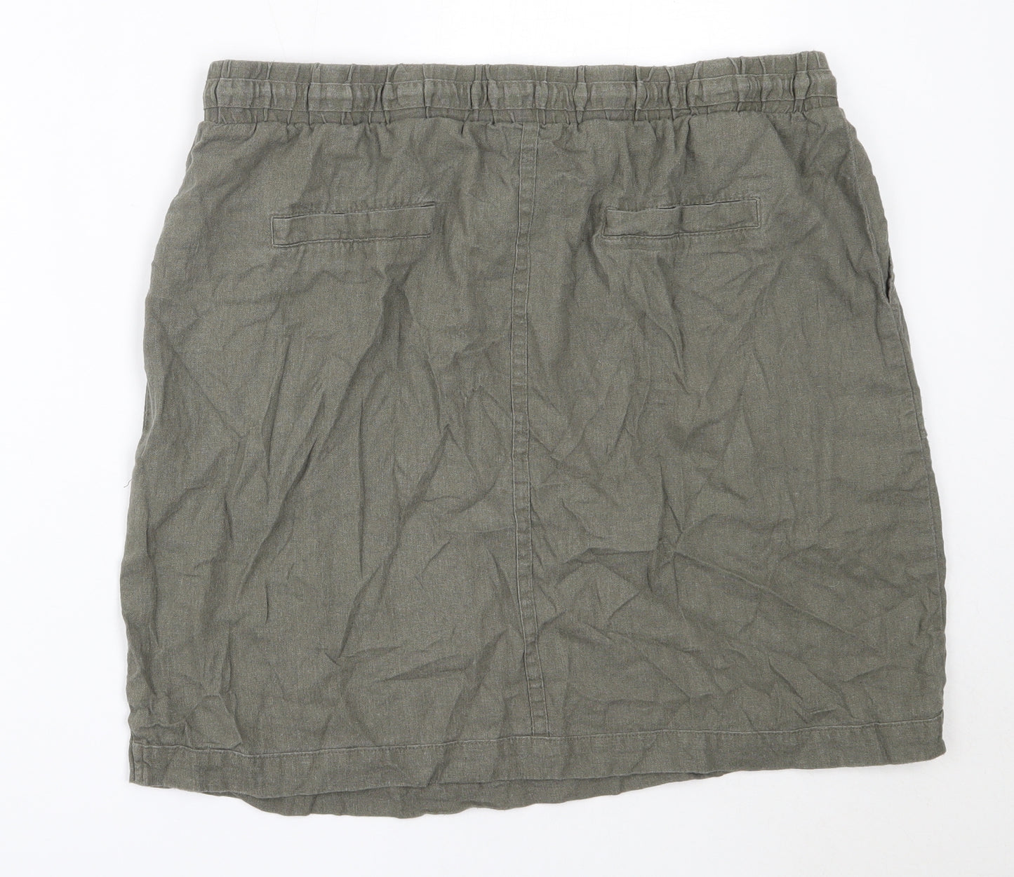 Papaya Womens Green  Viscose Mini Skirt Size 16