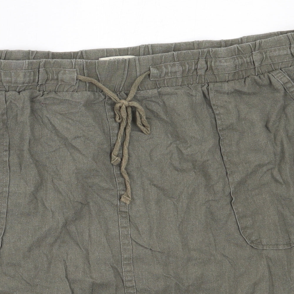 Papaya Womens Green  Viscose Mini Skirt Size 16