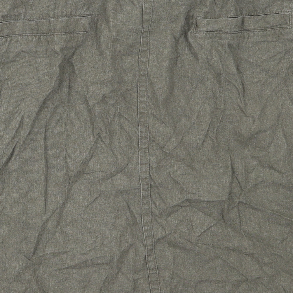 Papaya Womens Green  Viscose Mini Skirt Size 16