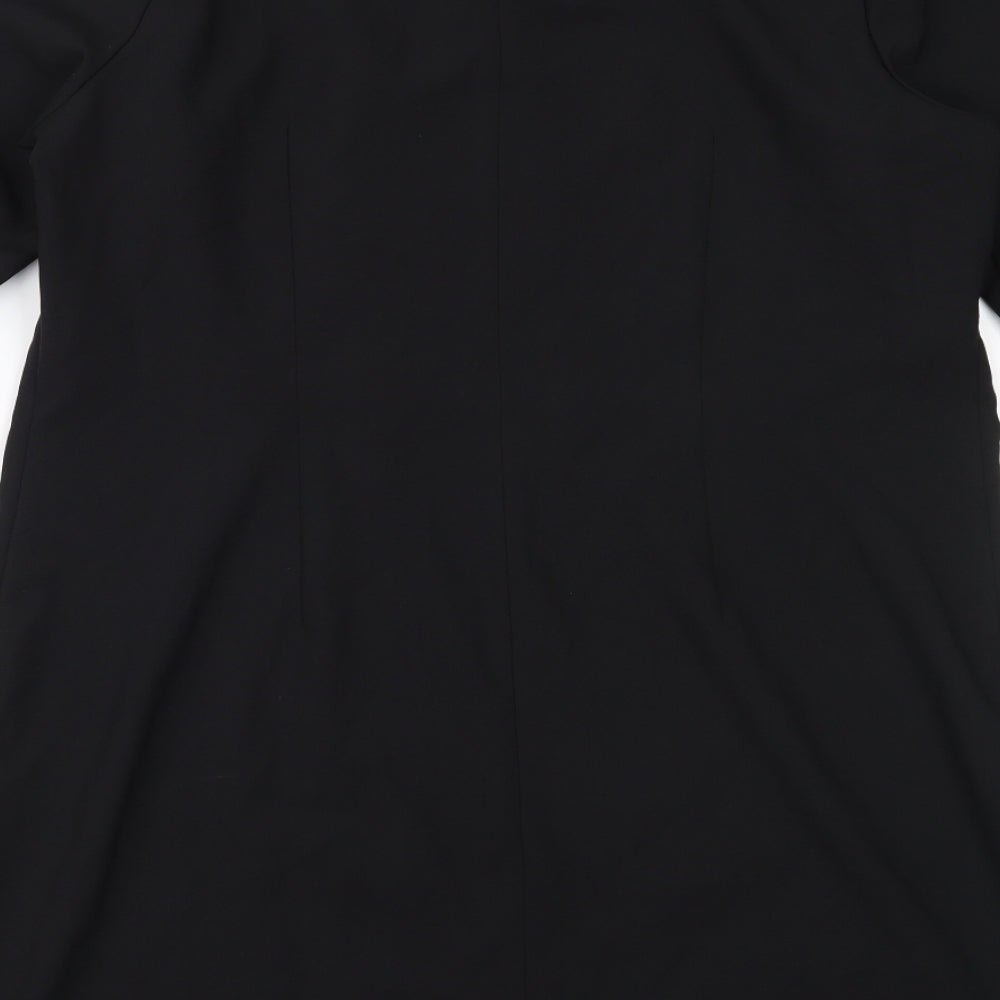 Papaya Womens Black  Polyester Shift  Size 18  Round Neck