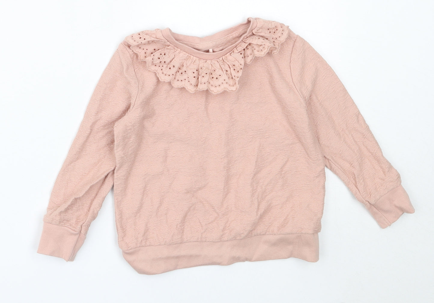 George Girls Pink  Cotton Pullover Jumper Size 18-24 Months