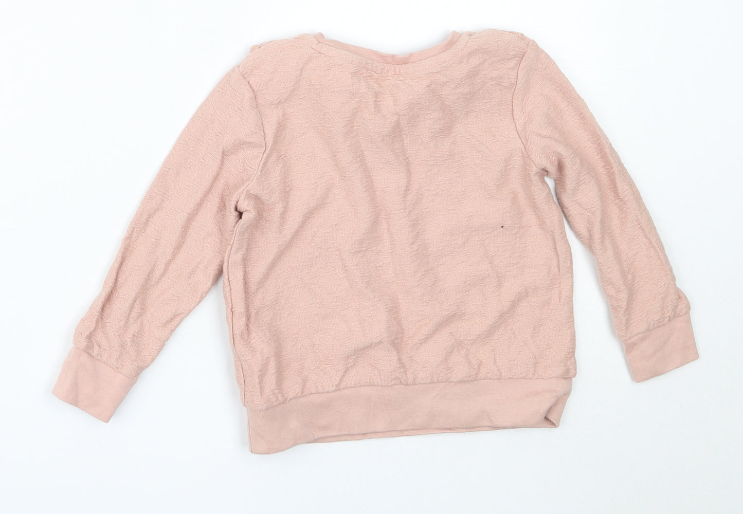 George Girls Pink  Cotton Pullover Jumper Size 18-24 Months