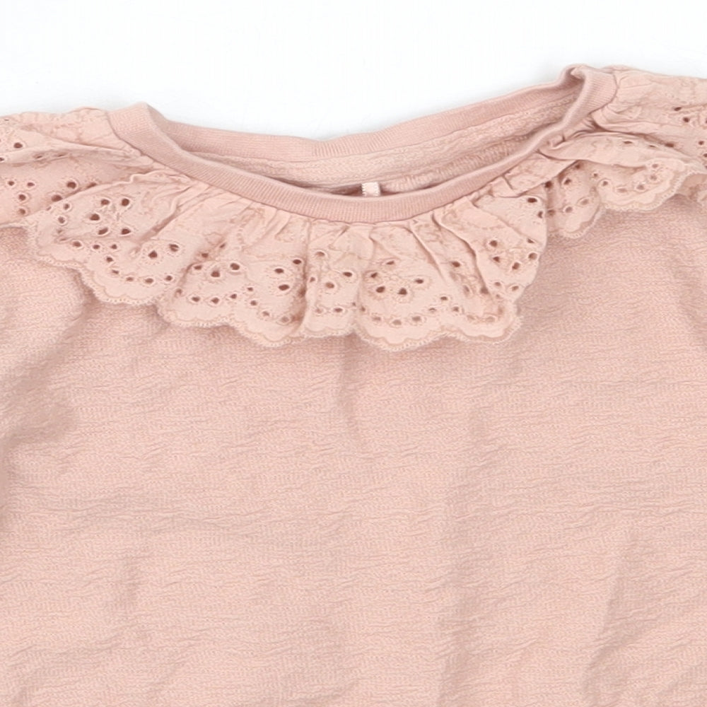George Girls Pink  Cotton Pullover Jumper Size 18-24 Months