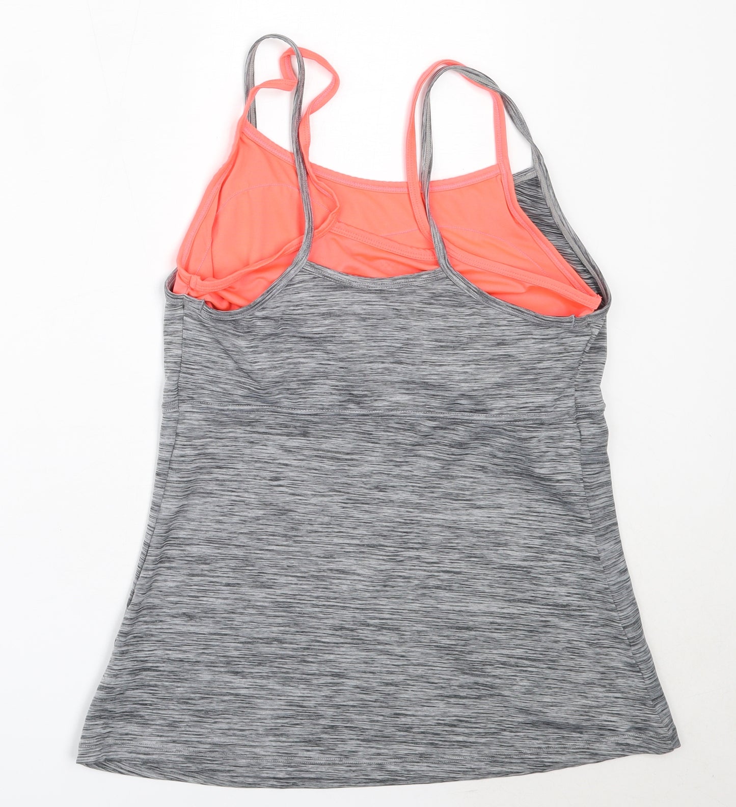Matalan Womens Grey  Polyester Basic Tank Size M Round Neck