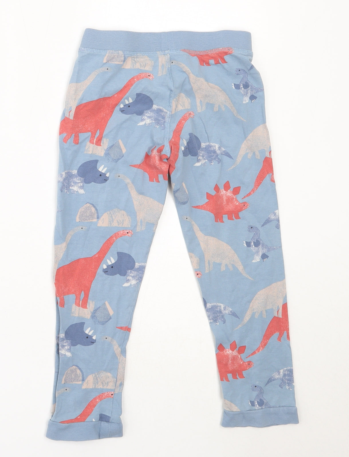 Marks and Spencer Boys Blue Solid Cotton  Pyjama Pants Size 5-6 Years   - dinosaur