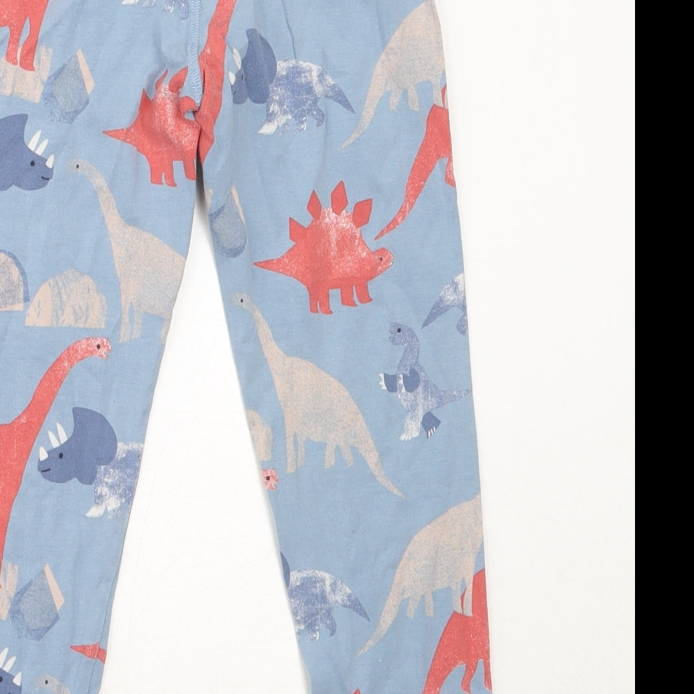 Marks and Spencer Boys Blue Solid Cotton  Pyjama Pants Size 5-6 Years   - dinosaur