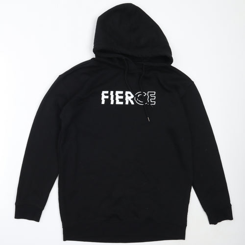 Primark Womens Black  Cotton Pullover Hoodie Size S