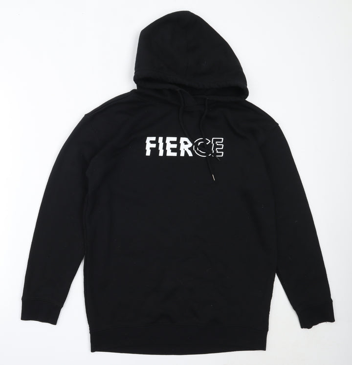 Primark Womens Black  Cotton Pullover Hoodie Size S