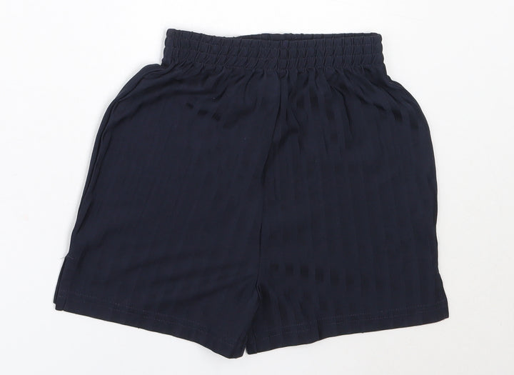 TU Boys Blue Polyester Sweat Shorts Size 6 Years Regular