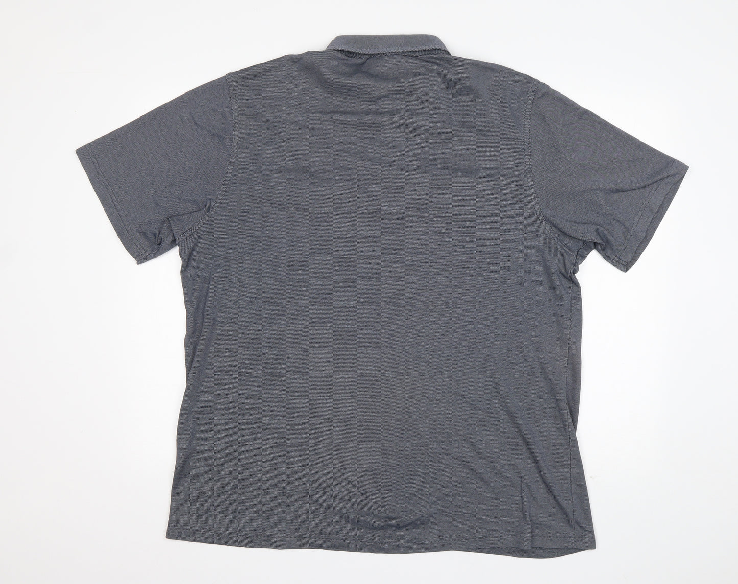 Tom Hagan Mens Blue  Cotton  Polo Size XL Collared Pullover