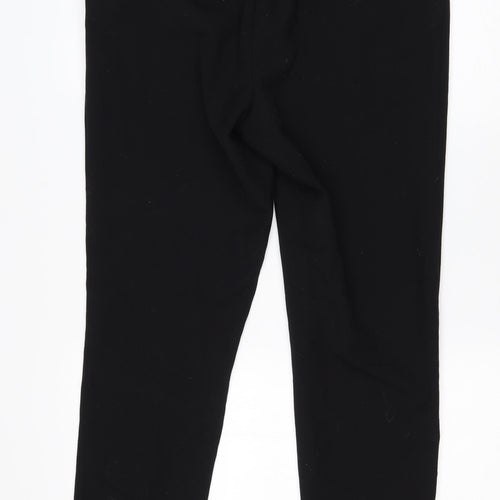 NEXT Womens Black  Polyester Trousers  Size 8 L27 in Regular Drawstring