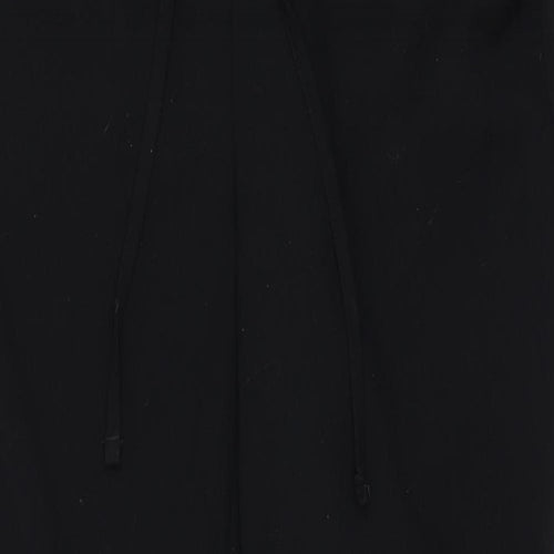 NEXT Womens Black  Polyester Trousers  Size 8 L27 in Regular Drawstring