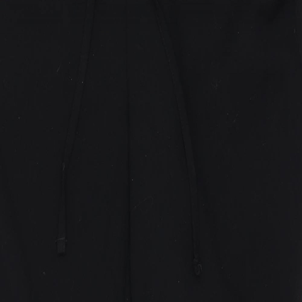NEXT Womens Black  Polyester Trousers  Size 8 L27 in Regular Drawstring