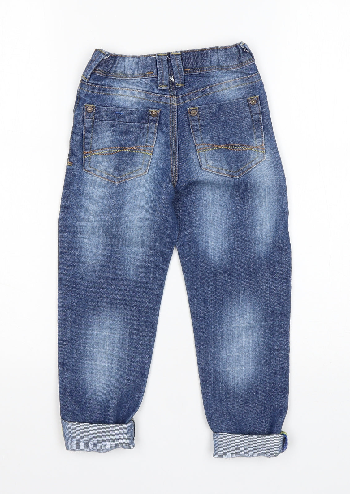 John Lewis Boys Blue  Cotton Straight Jeans Size 4 Years  Regular Button