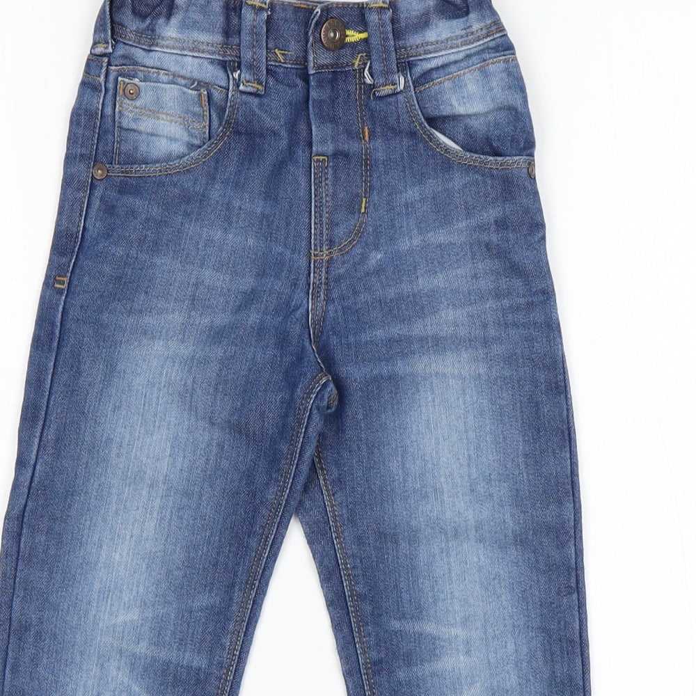 John Lewis Boys Blue  Cotton Straight Jeans Size 4 Years  Regular Button