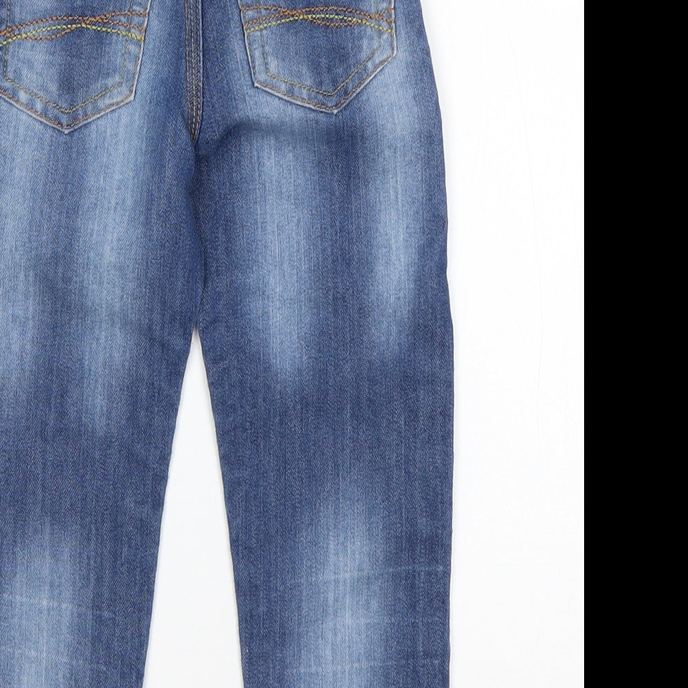 John Lewis Boys Blue  Cotton Straight Jeans Size 4 Years  Regular Button