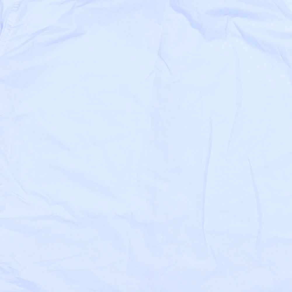 Primark Mens Blue  Polyester  Button-Up Size 15.5 Collared Button