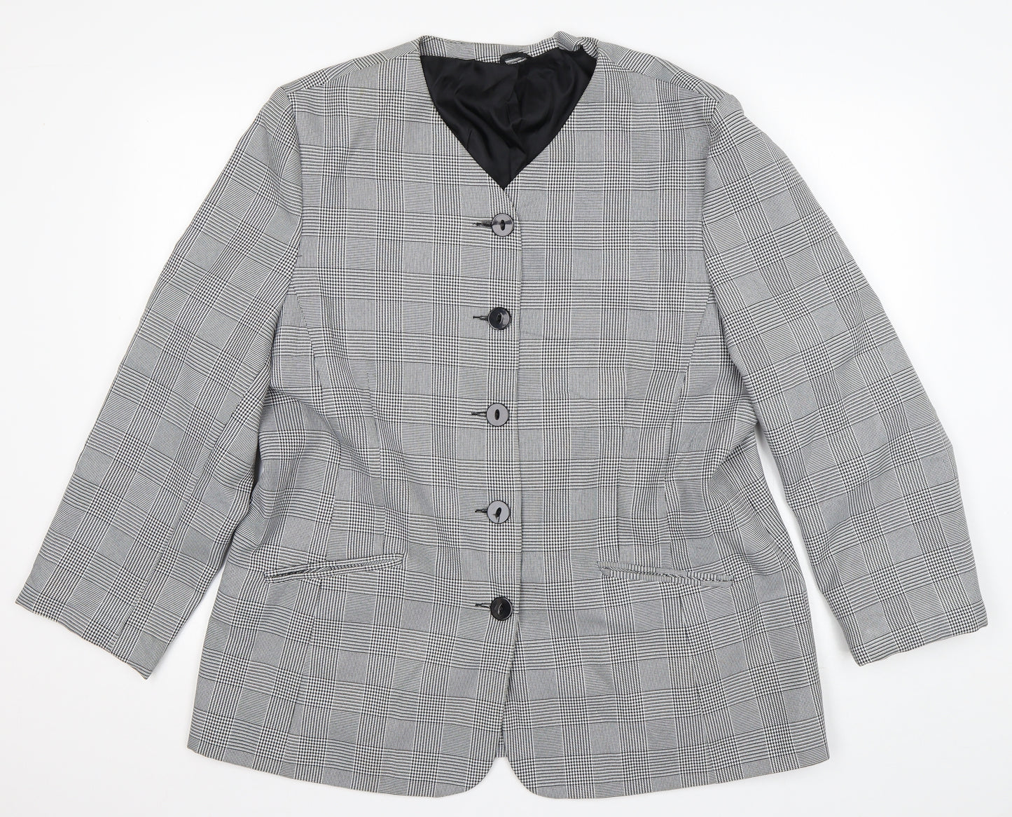 Debenhams Womens Green Check  Jacket  Size 20  Button