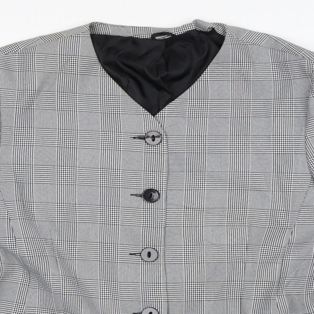 Debenhams Womens Green Check  Jacket  Size 20  Button
