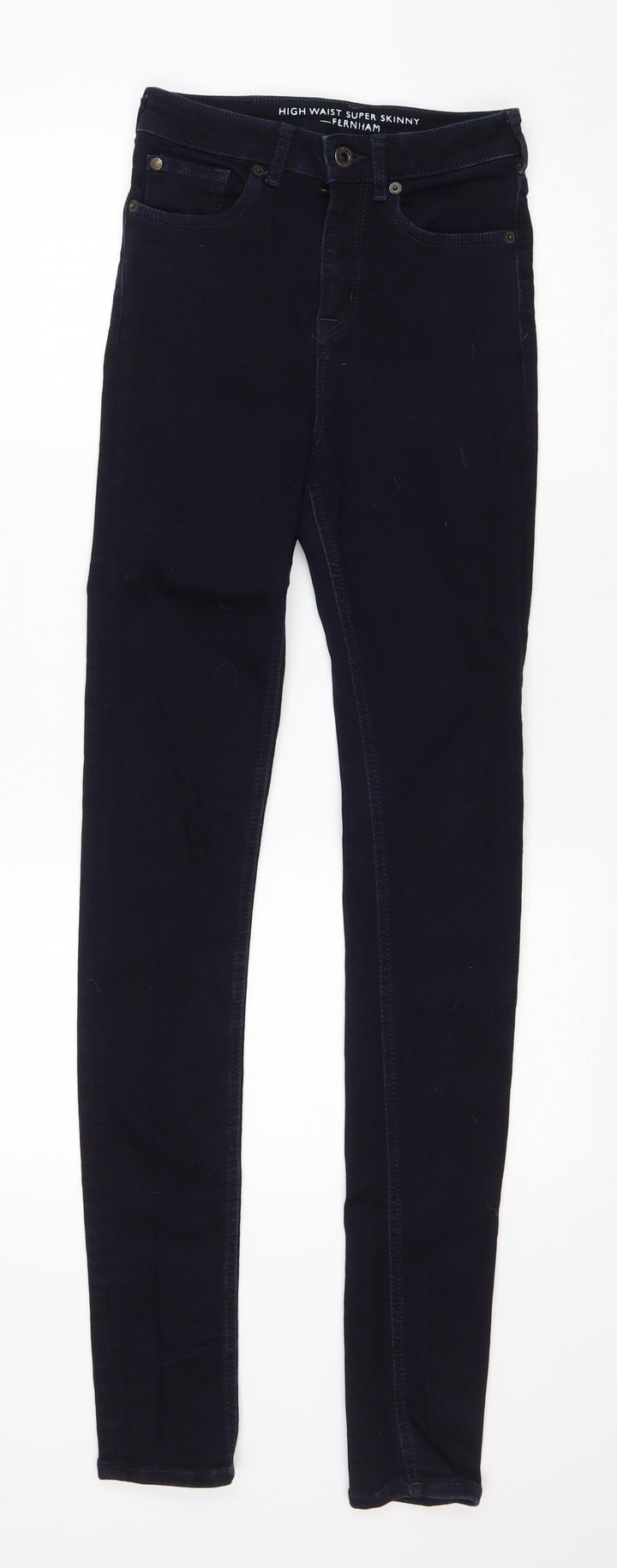 Jack Wills Womens Blue Cotton Skinny Jeans Size 26 in L30 in Regular Button