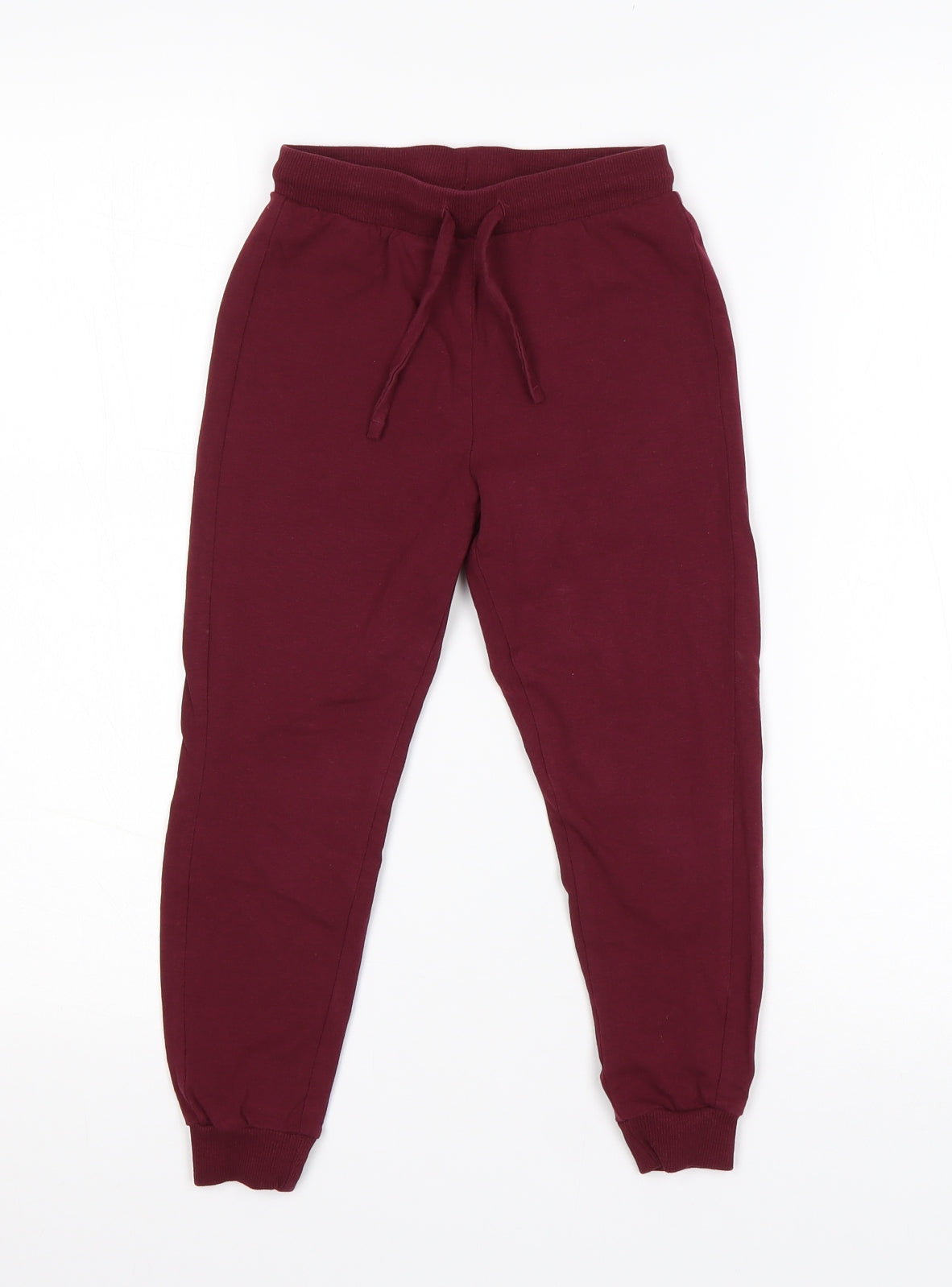 H&M Girls Red  Cotton Jogger Trousers Size 5 Years  Regular Drawstring