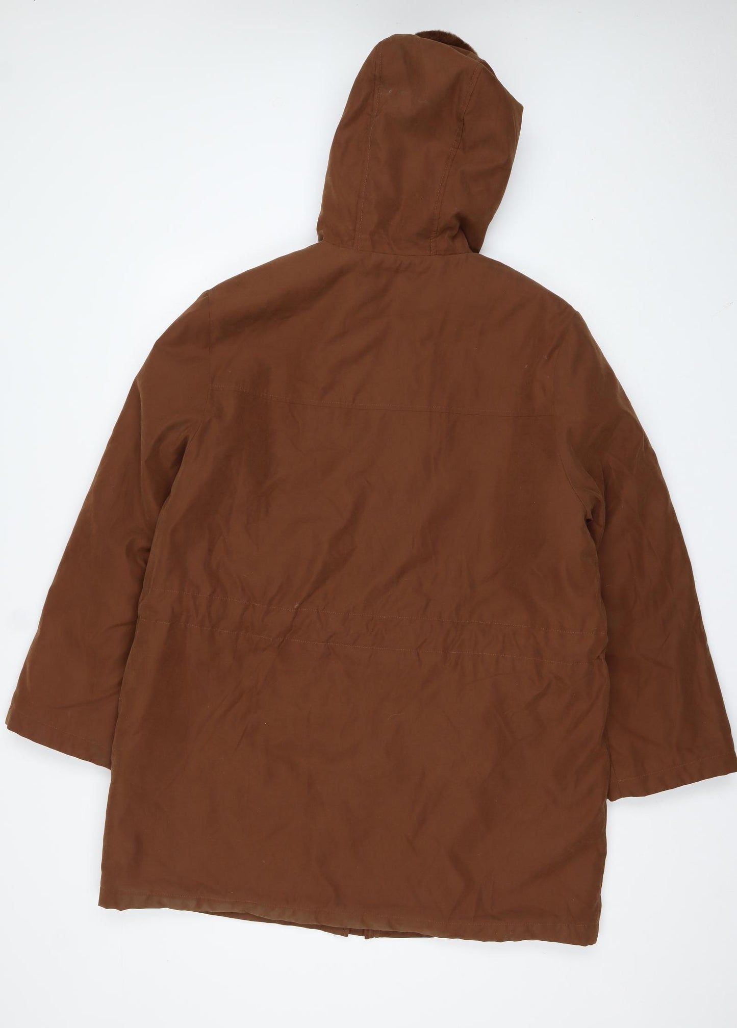 Marks and Spencer Womens Brown   Parka Coat Size 16  Lace Up