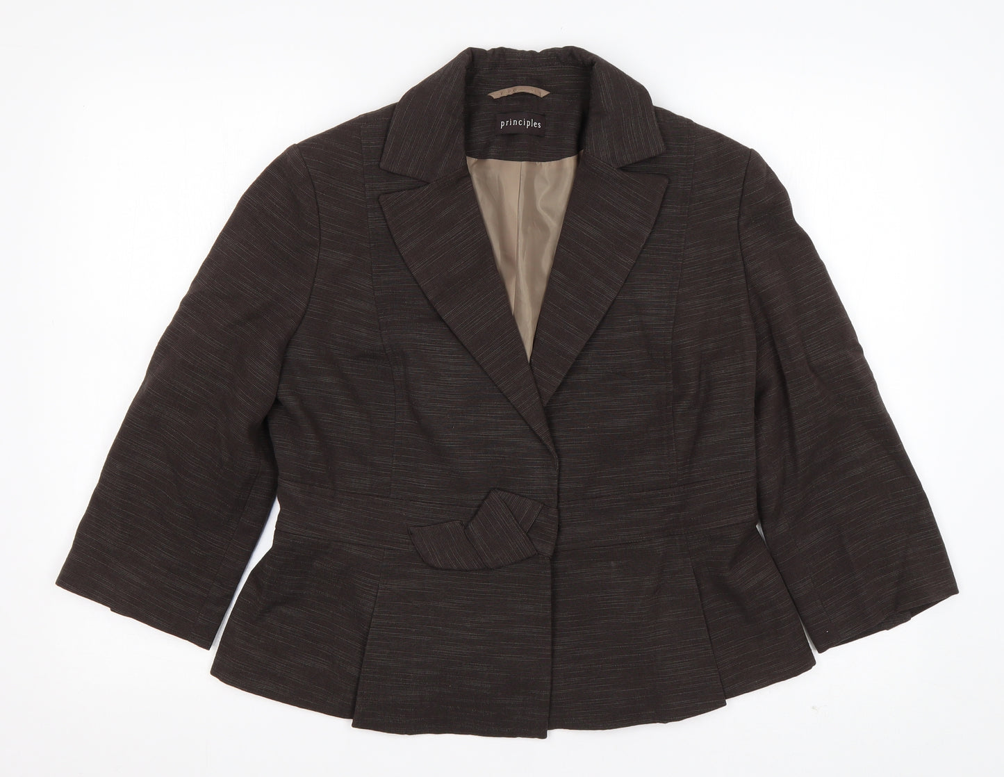 Principles Womens Brown   Jacket  Size 12  Button