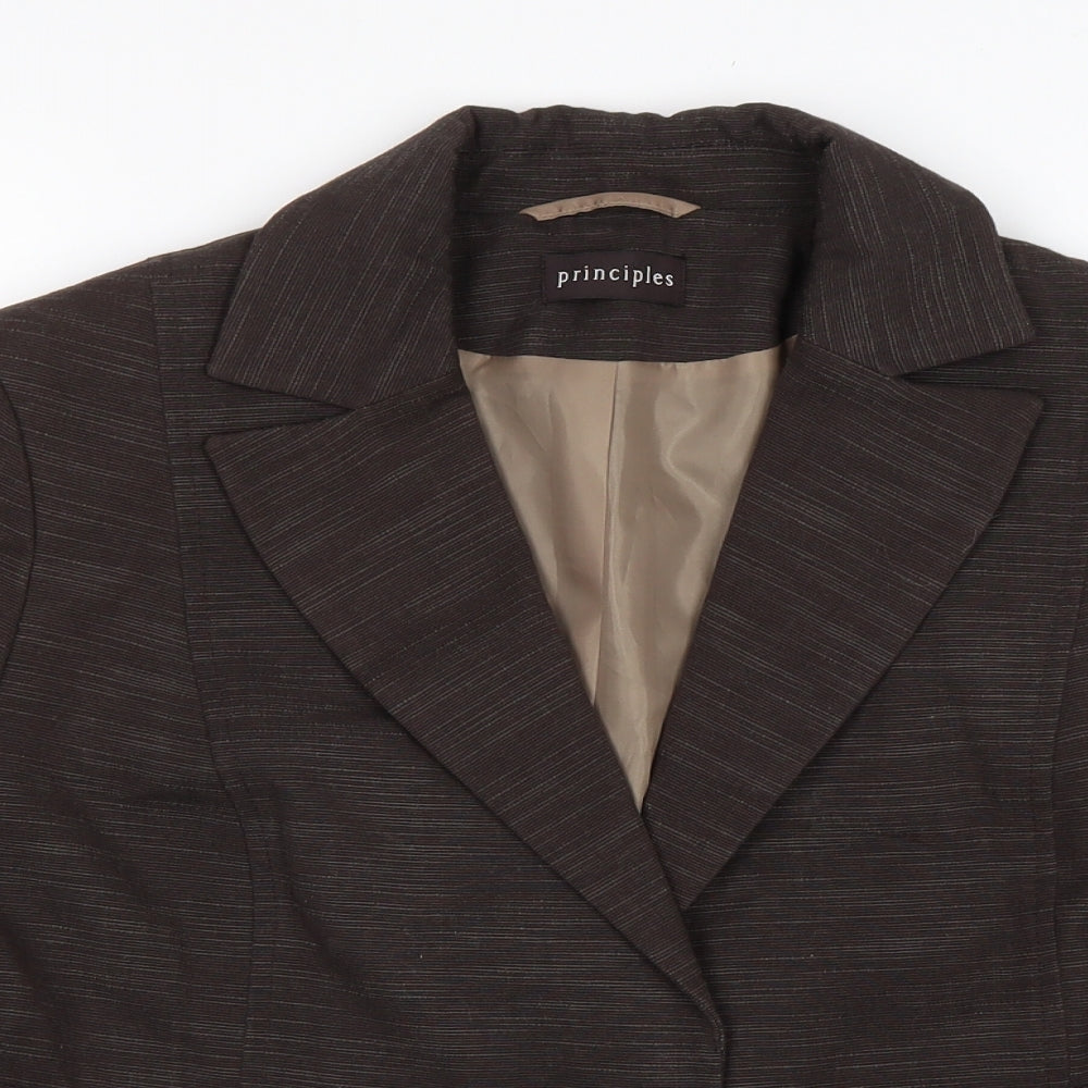 Principles Womens Brown   Jacket  Size 12  Button