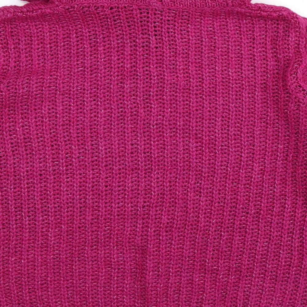 George Womens Pink Roll Neck  Acrylic Pullover Jumper Size 16