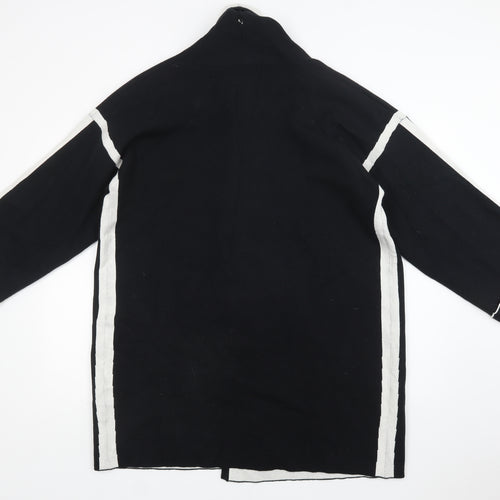 Kaleidoscope Womens Black Collared  Acrylic Cardigan Jumper Size 18