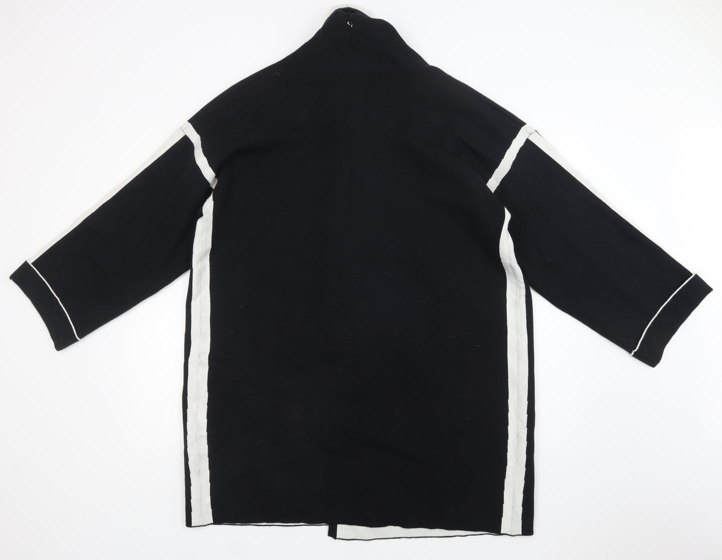 Kaleidoscope Womens Black Collared  Acrylic Cardigan Jumper Size 18