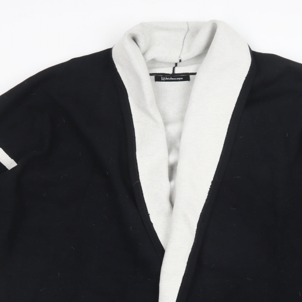 Kaleidoscope Womens Black Collared  Acrylic Cardigan Jumper Size 18