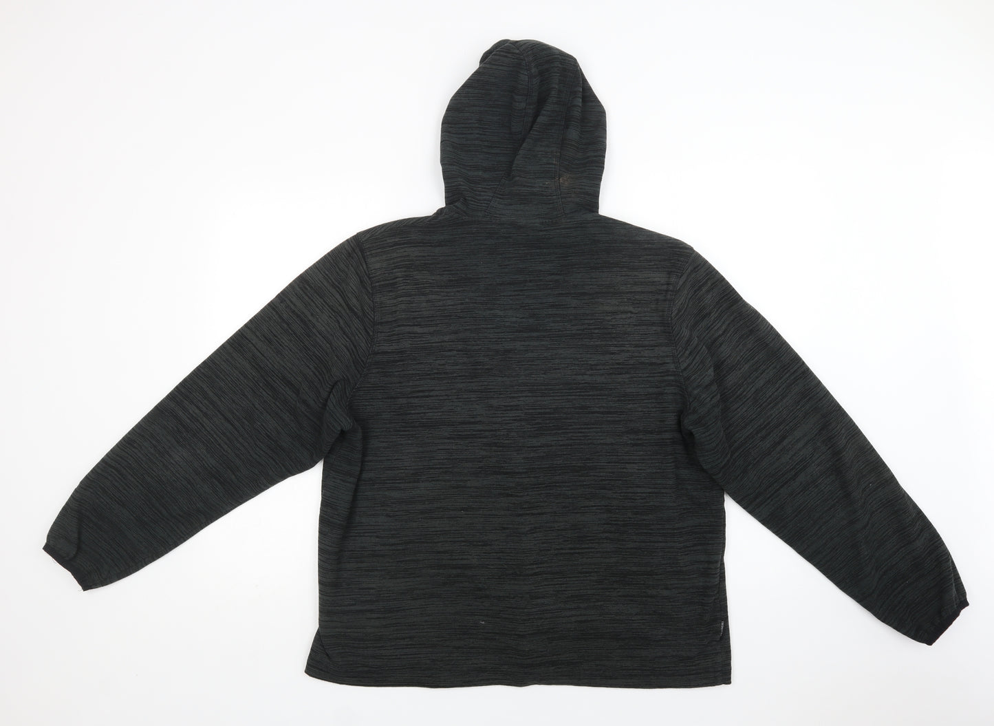 Trespass Mens Green Striped Polyester Full Zip Hoodie Size L