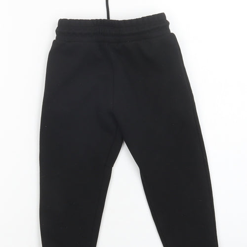 NEXT Boys Black  Polyester Jogger Trousers Size 4 Years  Regular Drawstring