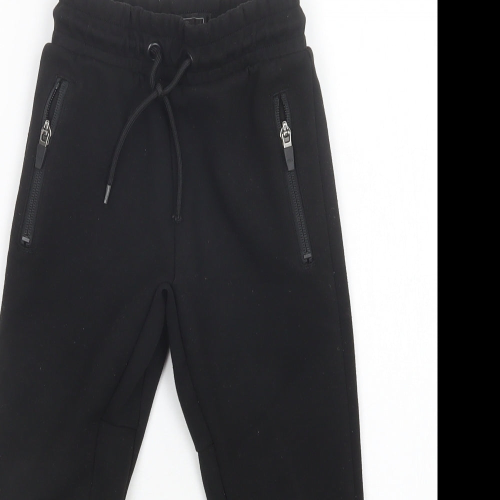 NEXT Boys Black  Polyester Jogger Trousers Size 4 Years  Regular Drawstring