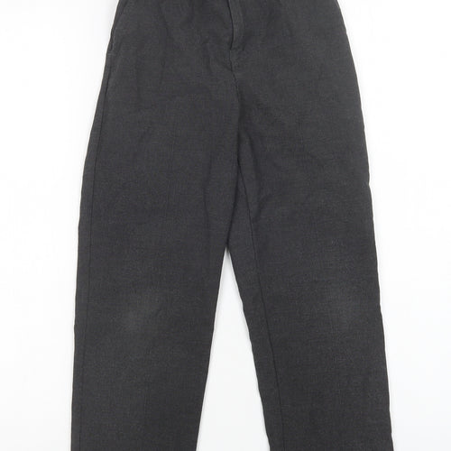 TU Boys Grey  Polyester Dress Pants Trousers Size 9 Years  Regular Hook & Loop - School Wear