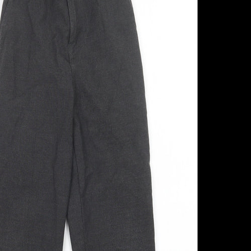 TU Boys Grey  Polyester Dress Pants Trousers Size 9 Years  Regular Hook & Loop - School Wear