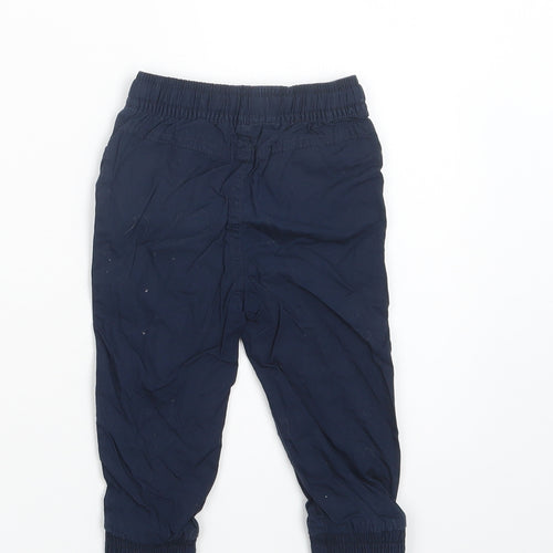 Primark Baby Blue  Cotton Jogger Trousers Size 12-18 Months  Drawstring