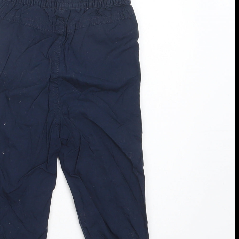 Primark Baby Blue  Cotton Jogger Trousers Size 12-18 Months  Drawstring